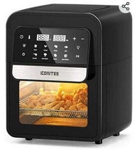 lot 27223 image: 8-in-1 Air Fryer, 6.5 Quart Air Fryer Oven, Hot Air Fryer Convection Oven with Digital Touch Screen and Temperature Control, ETL Certified