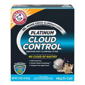 lot 27235 image: ARM & HAMMER Cloud Control Platinum Clumping Cat Litter 37LB