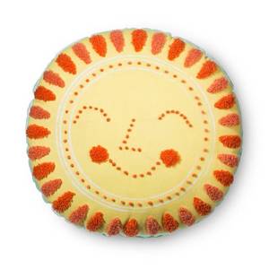 lot 27245 image: Lot of 4 Sun Round Decorative Throw Pillow (13x13) Yellow - Pillowfort