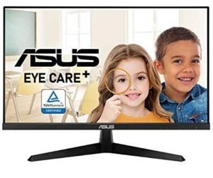 lot 27101 image: ASUS VY249HE 23.8 Eye Care Monitor, 1080P Full HD, 75Hz, IPS, Adaptive-SyncFreeSync, Eye Care Plus, Color Augmentation, Rest Reminder, HDMI VGA, Frameless, VESA Wall Mountable