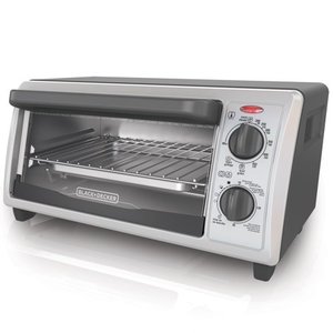 lot 27103 image: Black & Decker Stainless Steel 4 Slice Toaster Oven