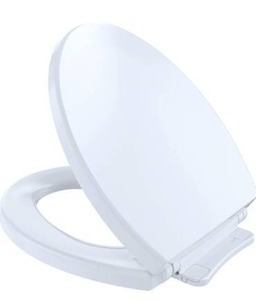 lot 27120 image: TOTO SS113#01 Transitional SoftClose Round Toilet Seat, Cotton White