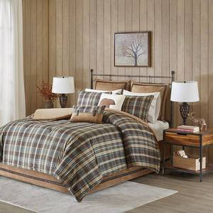 lot 27126 image: Woolrich Hadley Plaid Reversible 4-Pc. King Comforter Set