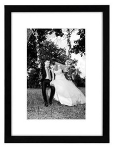 lot 27135 image: Americanflat Picture Frame in Black Displays 8x12 12x16 Without Mat-Composite Wood with Shatter Resistant Glass-Horizontal and Vertical Formats for Wall