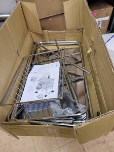lot 27136 image: 3Tier Cart W2 Mesh-Silver
