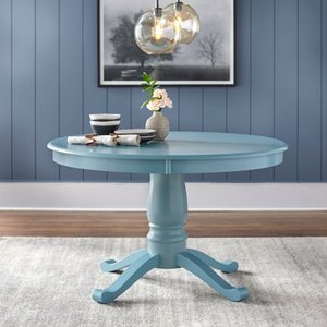 lot 27148 image: (TOP ONLY)Simple Living Alexa Round Dining Table Top Blue Blue Finish