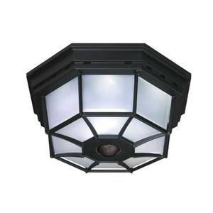 lot 27312 image: Heathco HZ-4300-BK 4 Bulb 25 W Black Candelabra DualBrite� Ceiling Lite