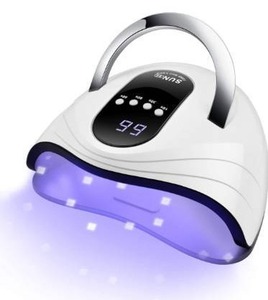lot 27329 image: Sunrich UV Gel Nail Lamp 120W LED Nail Light Fast Nail Dryer for Gel Polish Curing with 4 Timers Portable Handle Large Space Automatic Sensor