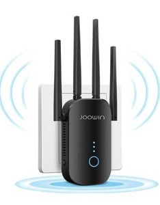 lot 27352 image: JOOWIN WiFi Extender 1200mbps Dual Band 2.4G&5.8G WiFi Signal Range Extender WiFi Repeater Booster 1500sq.ft WiFi Range Extender for Home, Easy Setup, Wall Plug
