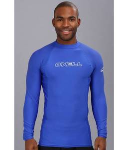 lot 27272 image: ONEILL MENS BASIC SKINS 50 LONG SLEEVE RASH GUARD, Pacific, Size Large