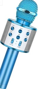 lot 27359 image: Wireless Bluetooth Karaoke Microphone,3 in 1 Portable Handheld Karaoke Mic Speaker Machine,Karaoke Machine for Kids,Home Party Singing Machine Microphone,Birthday Party,Best Gifts for Kids (Blue)