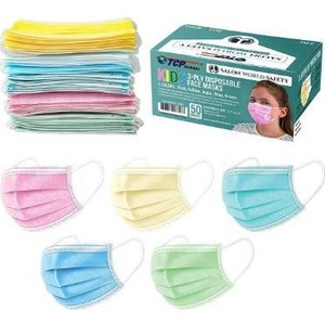 lot 27370 image: TCP Global Salon World Safety - Kids Face Masks 3-Ply Protective PPE (5 Colors)