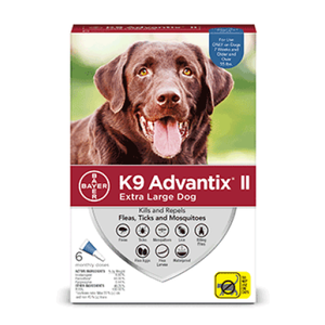 lot 27376 image: K9 Advantix II Flea and Tick Treatment for Extra Large Dogs, 6 Monthly Treatments