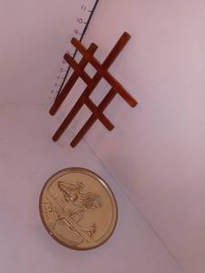 lot 1057 image: Frankoma Jesus the Carpenter Collectors Plate with Wooden Cross Decor