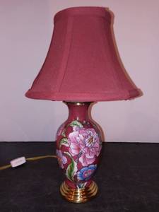 lot 1067 image: Cloisonne Desk Lamp