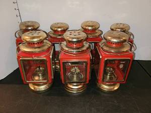 lot 1074 image: Vintage Christmas Lanterns Lot of 7
