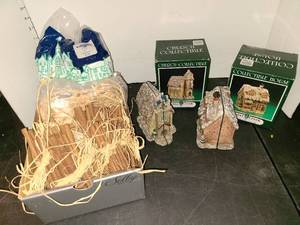 lot 1082 image: Church Collectible Decor with Faux Snow and Cinnamon Bundles