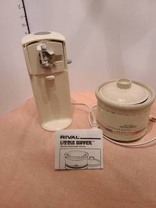 lot 1340 image: Electric can opener and Rival little dipper