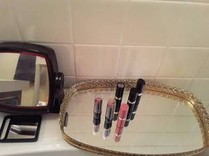 lot 1503 image: Vanity Mirror and 2 Other Mirrors and 6 Lipsticks