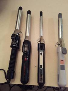 lot 1504 image: 4 Curling Irons Revlon, Vidal Sassoon, Conaire, and Vari TempII