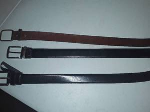lot 1520 image: Mens Belts. (3) Sizes 36 to 38