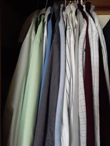 lot 1620 image: Mens Long Sleeve Button Down. Sizes 15 12 to 16 12. CROFT & BARROW, ENRO, HATHAWAY