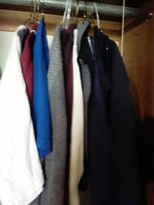 lot 1621 image: Mens Sweaters and a few T Shirts. Sized Small to Large