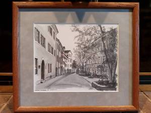 lot 1137 image: Konstanz Katzgasse Framed Art 14 x 16 in