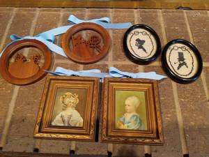 lot 1143 image: Marlow Woodcuts Wall Decor with Assorted Victorian Style Wall Decor