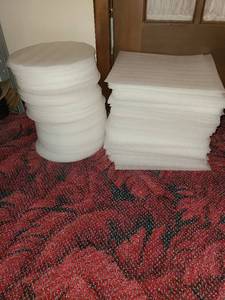 lot 2069 image: Lot of foam sheets 10 inch rounds and 12 inch squares