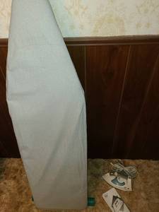 lot 2206 image: Ironing board and GE iron