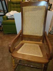 lot 1204 image: Cane wood rocker from The Dominican Republic