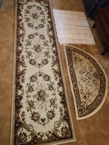 lot 1237 image: Runner 94 x 25 and two other rugs