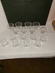 lot 1250 image: Two sets eight each sherbet cups