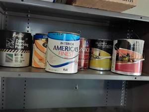 lot 3003 image: Various Gallons of Paint. Most are full. 7 gallons total