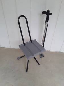 lot 3019 image: Small Foldable Chair and 2 Canes