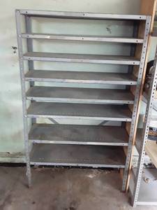 lot 3022 image: Metal Shelves 8 Shelves. 5ft. x 3ft. x 1ft
