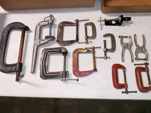 lot 3123 image: C Clamps and Assorted Clamps