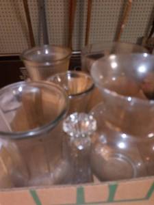 lot 3135 image: Assorted Clear Glass Vases