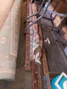 lot 3138 image: Antique Quilt Rack with Fabric