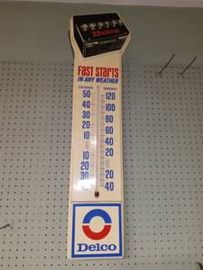 lot 3149 image: Vintage AC Delco Advertising Thermometer