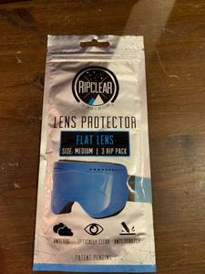 lot 55751 image: Ripclear Lens Protector Snow Ski Goggles Flat Spherical 1 & 3 Rip Pack Med & Lg