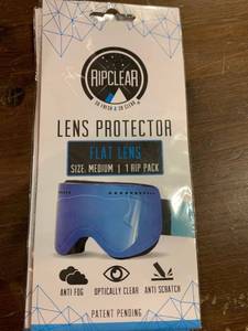 lot 55753 image: Ripclear Lens Protector Snow Ski Goggles Flat. Size - Medium