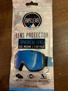 lot 55757 image: Lot Of 3 Ripclear 3 Pack Spherical Lens Protectors Size Medium Anti Fog