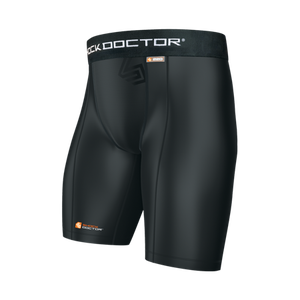 lot 64228 image: Shock Doctor 220 Core Compression Short with Cup Pocket, Adult S, BLACK
