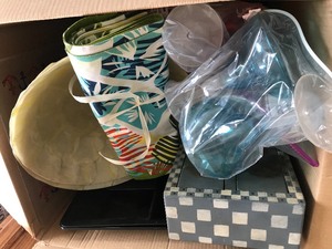 lot 24123 image: Glass Bowls  Containers  Picnic Items  Small Cow Cabinet