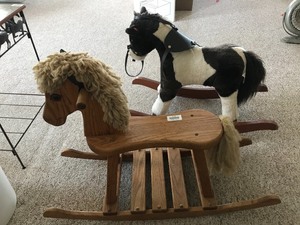 lot 24119 image: 2 Kids Cute Rocking Horses