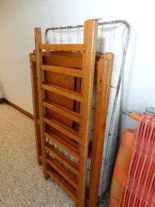 lot 24026 image: Nice Small Wood Baby Bed