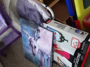 lot 24201 image: Kids Folding Chair  Skeet Shooting and Large Book