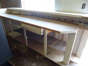 lot 39925 image: Store Counter - Large Cabinet - Electric Outlets